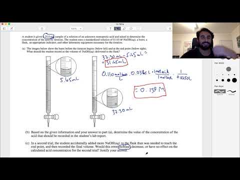 AP Chemistry Short Answer Question 8 (Titration)