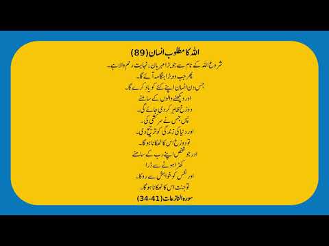 ALLAH KA MATLOOB INSAN 89/90 QURAN SURAH NAZIAAT 34 41 ONLY URDU TRANSLATION FULL HD