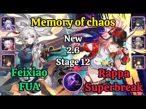 E0S0 FeiXiao FUA & E0S0 Rappa Superbreak New Memory of chaos stage 12 (3 star) / Honkai star rail