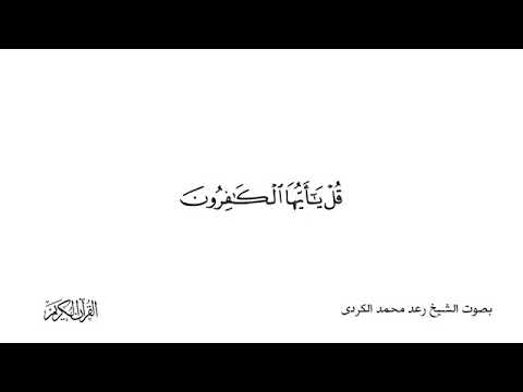 سورة الكافرون القارئ رعد الكردي HD