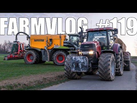 FARMVlog #119 - Navážíme kejdu ke Claas Xerion 4000 Saddle trac, kterou aplikuje do porostu pšenice