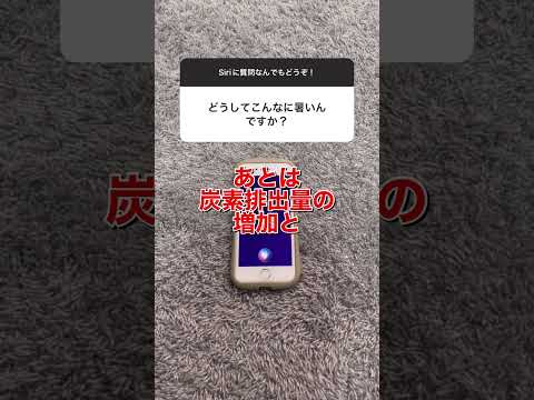 【質問コーナー】Siriにどうしてこんなに暑いのか？聞いてみた結果...#shorts  #siri #アレクサ