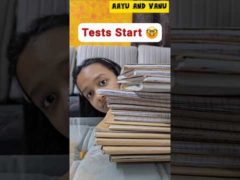 Mini Vlog 433 - TESTS Start -ab padh lo🤓📕 #aayuandvanu #shorts #youtubeshorts #minivlog #relatable