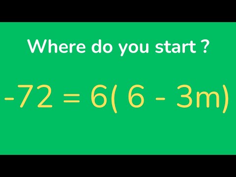 Solve -72 = 6(6-3m)