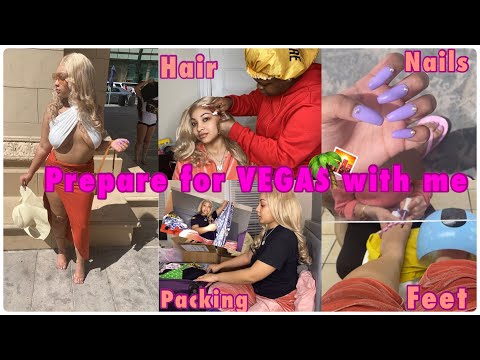 PREPARE FOR VACATION WITH ME! |Hair,Packing,Nails,Feet,Eyebrows + mini haul