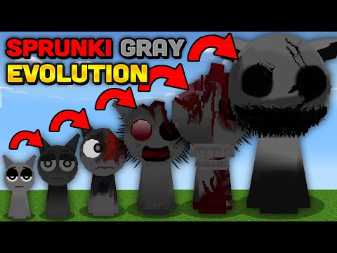 Minecraft But I Evolve SPRUNKI GRAY PHASE 0-9