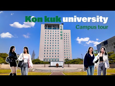 🌸🌸 Konkuk University Seoul Campus Tour | 4k HDR | KOREA cherry blossom